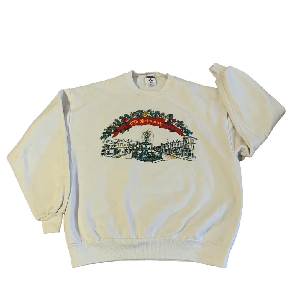 Old Salisbury JERZEES Crewneck Sweater size XL made in USA